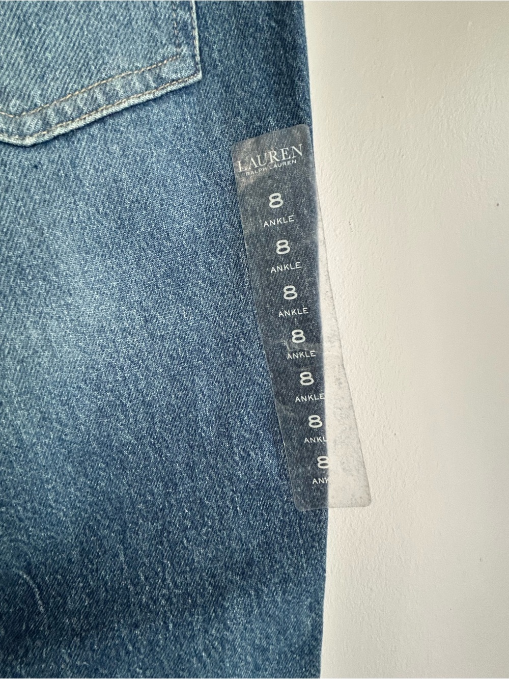 Lauren Ralph Lauren Blue Relaxed Patchwork Jeans -Sz8 - Picture 7 of 12